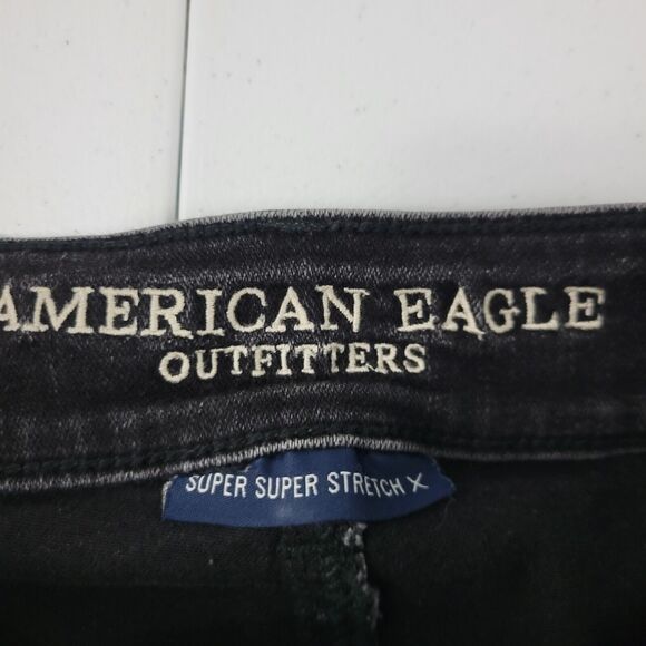 American eagle super stretch X hi-rise shortie black shorts 4 womens 2403 26W - Picture 8 of 11